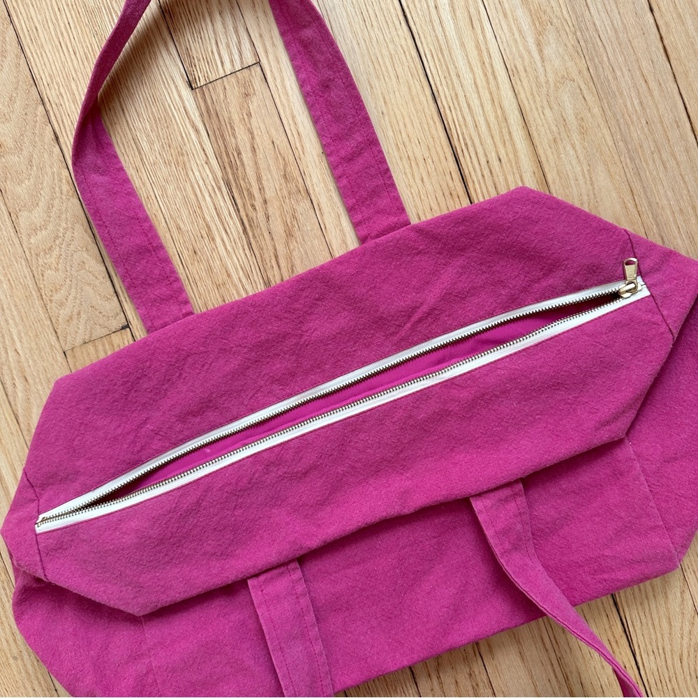 Rive Droite Paris Celestins The 24 Hour Tote Bag With Zipper Fuchsia Pink - Picture 5 of 12